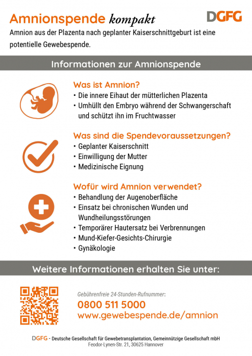 Für mehr Details klicken - Karte Amnionspende kompakt V8